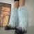 Luxury Shag Furry Faux Fur Leg Warmers Women Colorful Solid Gogo Fluffies Y2k Girls Fashion Cyber Hip Hop Legwarmers Bootcovers