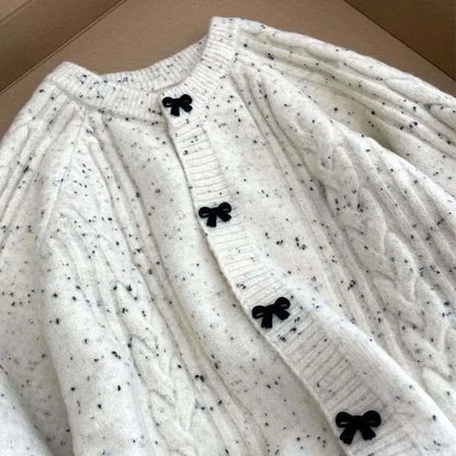 Wear the popular style bow knitted cardigan for and winter Korean sweater jacket ins clothing y2k tops emo