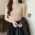 Fashion Elegant Sleeveless Knit Women Blouse Summer Solid Color Vest Casual Tops Half High Neck Shirt