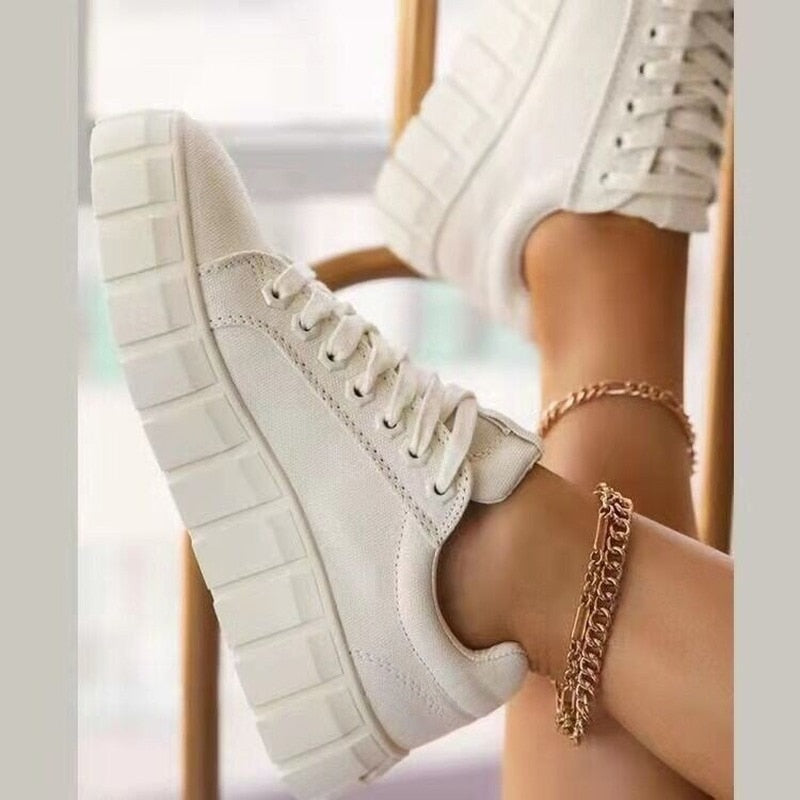 Women’s Casual Lace Up Platform Sneakers | Great for Casual Days