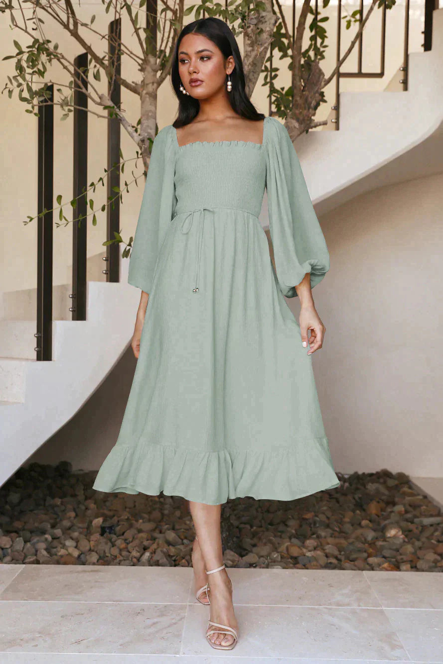 Vestido bohemio de verano para mujer con manga larga | Ideal para primavera/verano