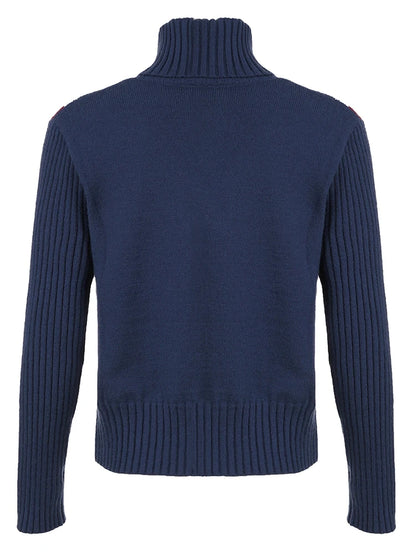 New Autumn Winter Turtleneck Pullover Sweaters For Women American Retro Slim Casual Basic Knitted Jumpers