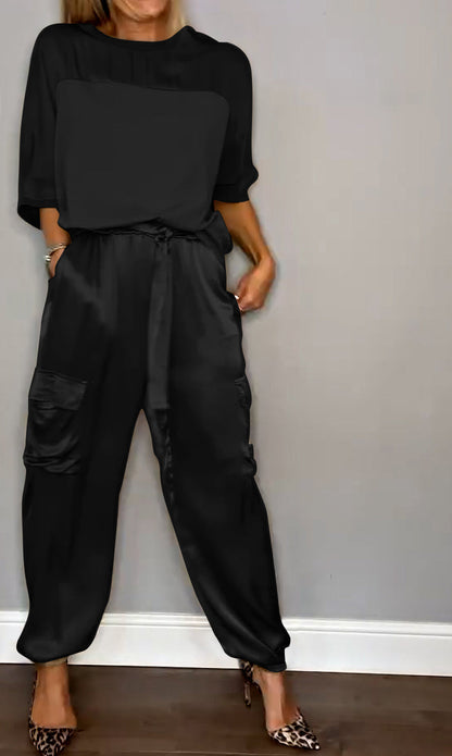 Luvette - Elegante conjunto de satén para mujer