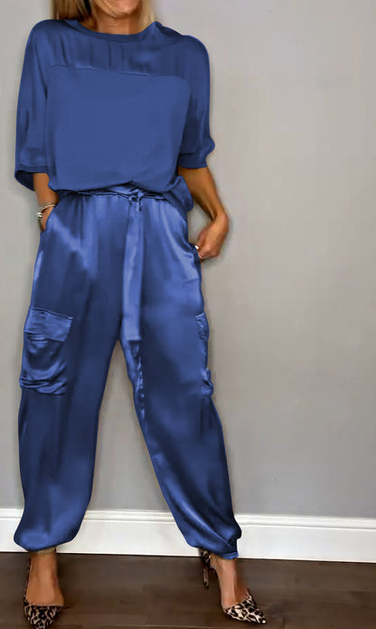 Luvette - Elegante conjunto de satén para mujer