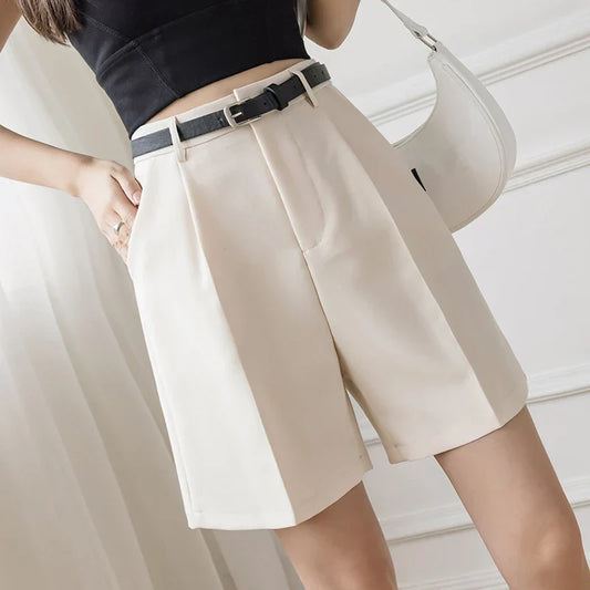 Women's Suit Shorts Spring 2025 New High Waist Straight Loose Trousers Shorts