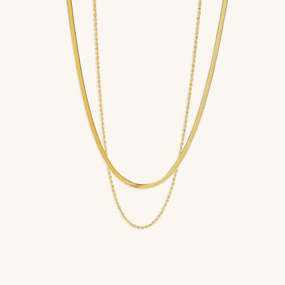 Serena Layers - Dual Gold Chain Necklace