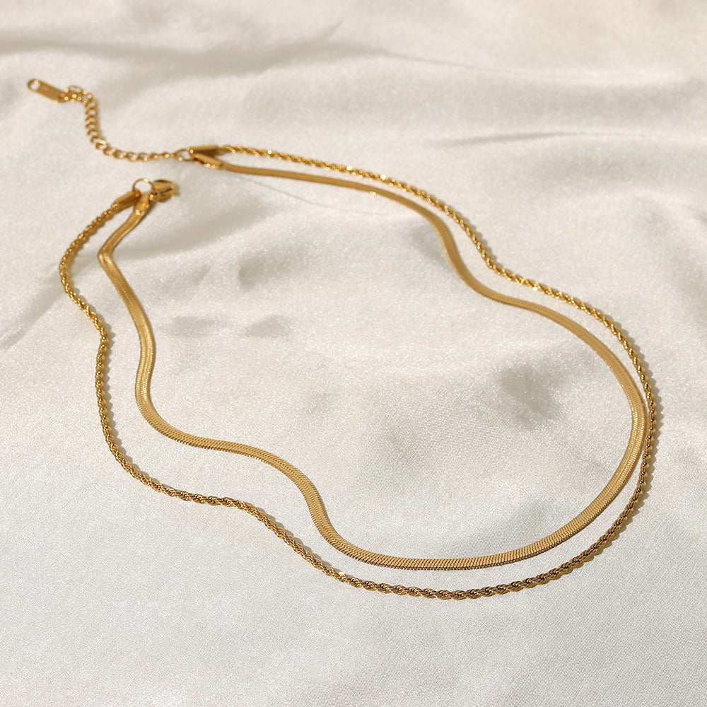 Serena Layers - Dual Gold Chain Necklace