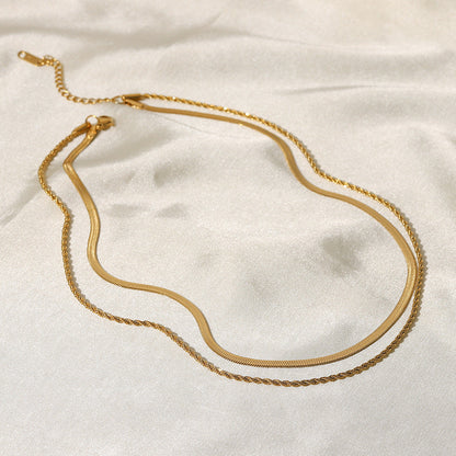 Serena Layers - Dual Gold Chain Necklace