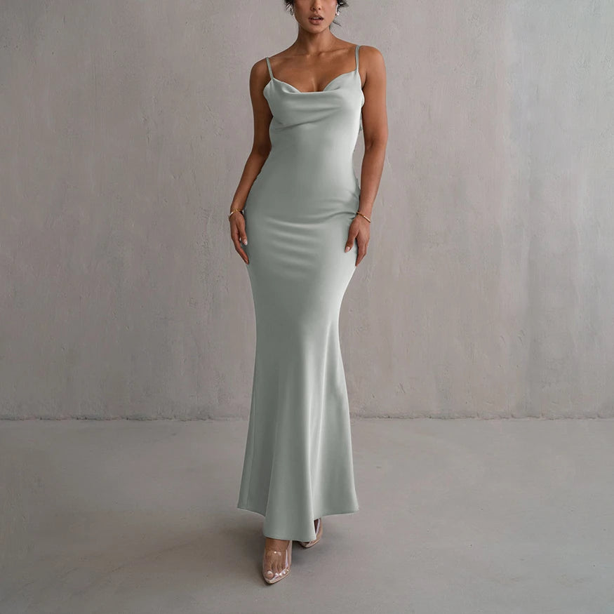 Sexy Backless 3dRose Tassel Maxi Long Dresses for Women Elegant Sleeveless Fashion High Waist Bodycon Dress Lady Chic Party Robe