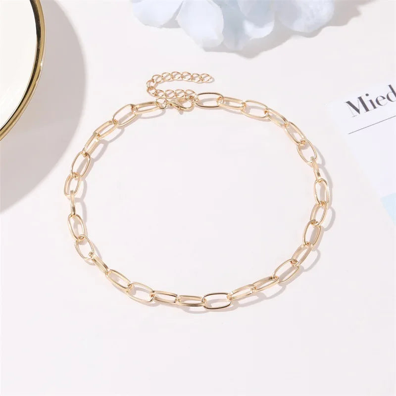 Clavicle Short Punk Gold Big Chains Gothic Jewelry Pendant Choker Valentine's Necklake