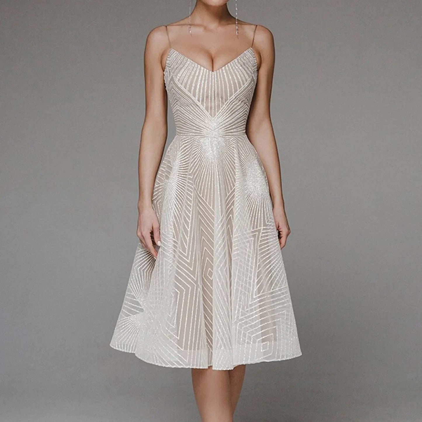 DressBetty - 2024 Luxurious Long Formal Party Elegant Evening Midi Dress
