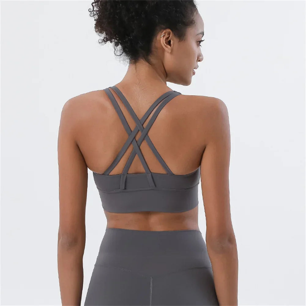 Buttery Soft Racerback Workout Yoga Crop Sports Bra
