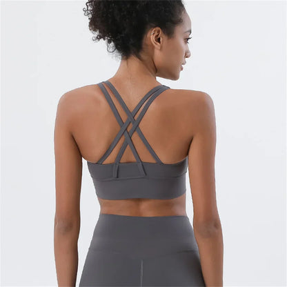 Buttery Soft Racerback Workout Yoga Crop Sports Bra