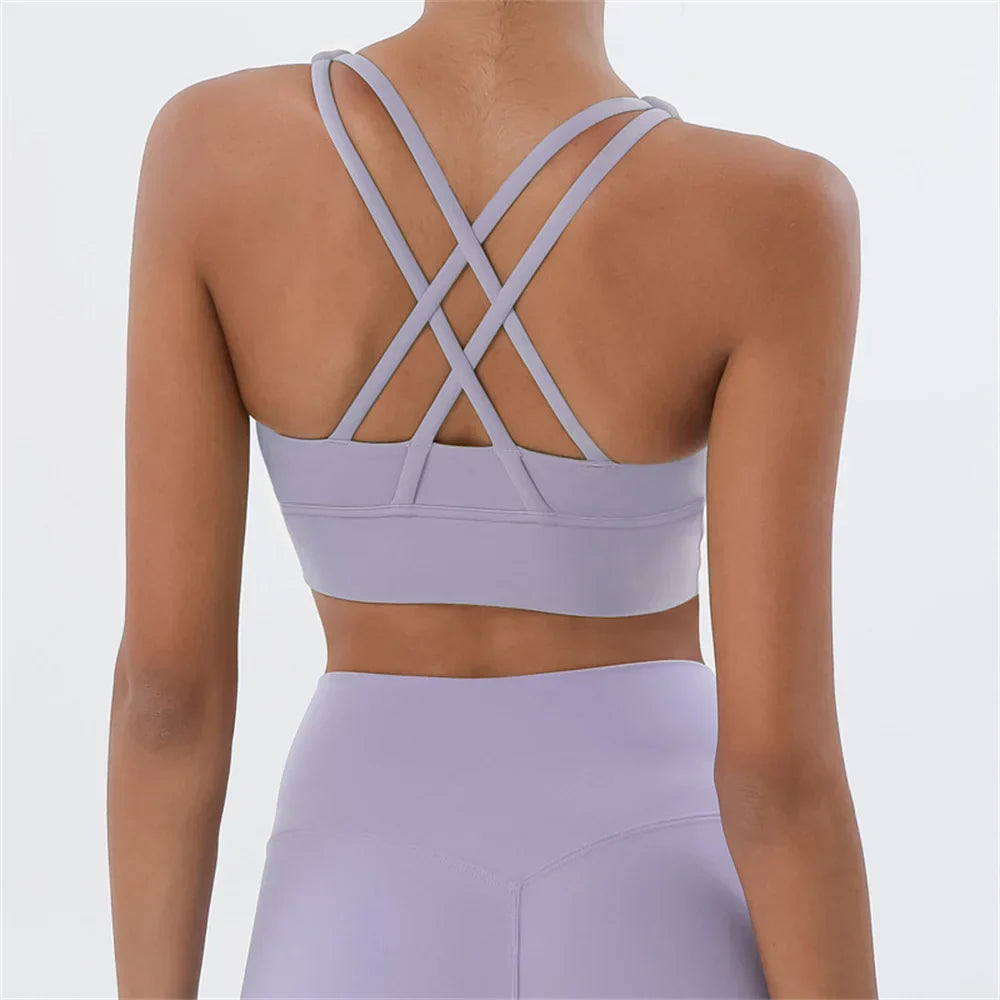 Buttery Soft Racerback Workout Yoga Crop Sports Bra