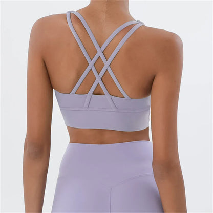 Buttery Soft Racerback Workout Yoga Crop Sports Bra