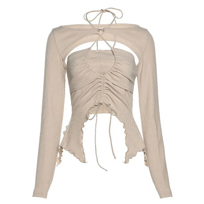 DressBetty - 2024 Sexy Vintage Long Sleeve Slim T-Shirt