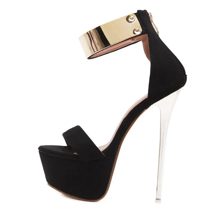 Glamorous Sexy Women__ 16CM High Heel Summer High Platform Open Toe High Heel