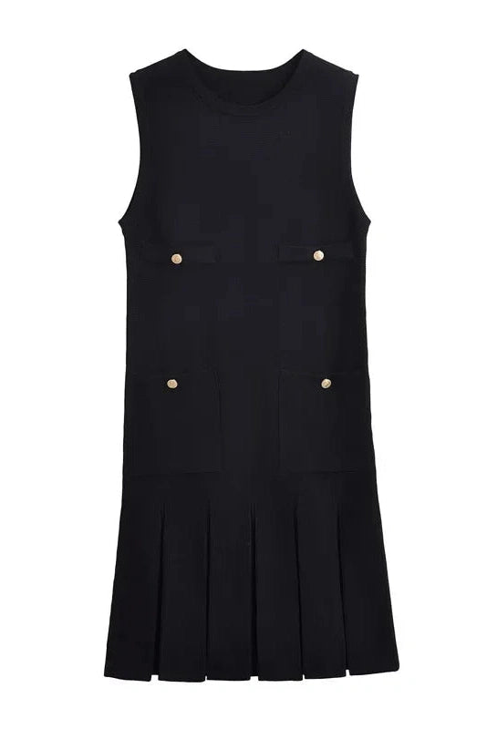 Sleeveless High Waisted Mini Dress