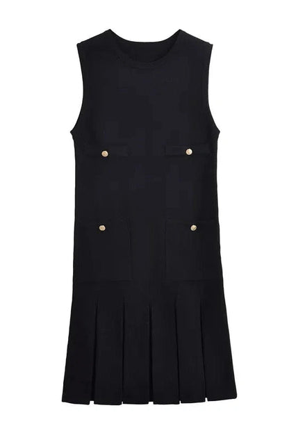 Sleeveless High Waisted Mini Dress