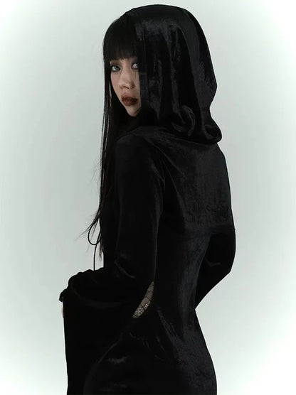 Black Slim Fit Midi Dress