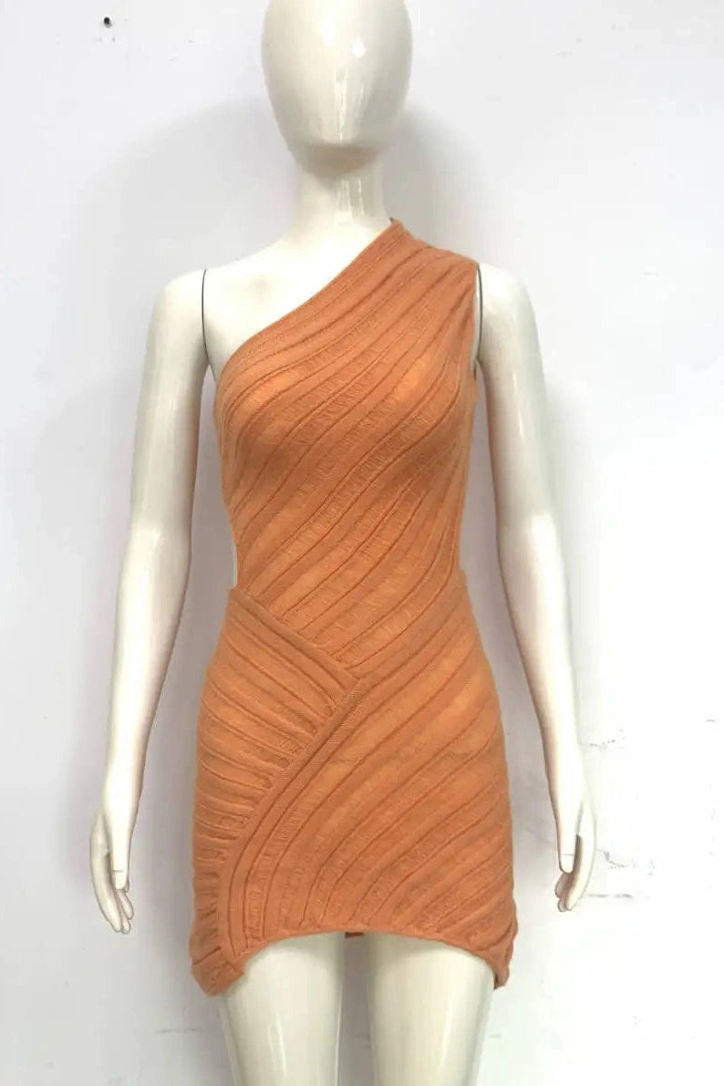 Bodycon Mini Dress with Hollow Out Detail
