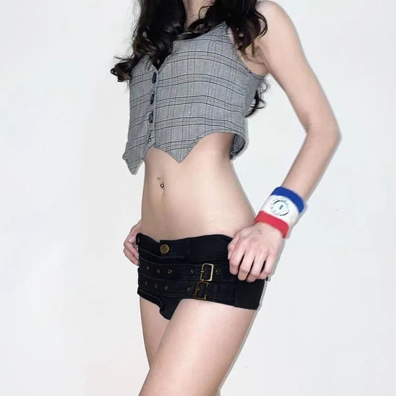 Cyber Goth Punk Style Shorts
