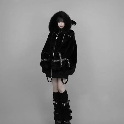 Street Style Hooded Coat