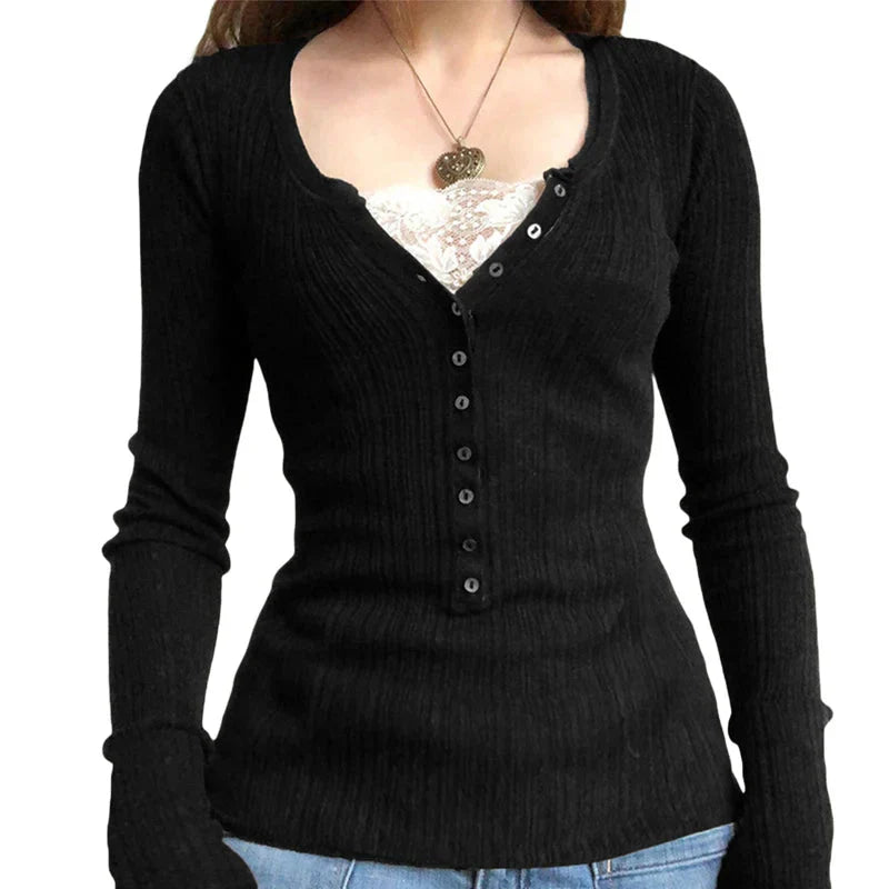 Vintage Babydoll Tops Pullovers Lady Aesthetic Coquette Knit Sweaters Outfit Square Neck Long Sleeve Knitwear Jumpers Y2k