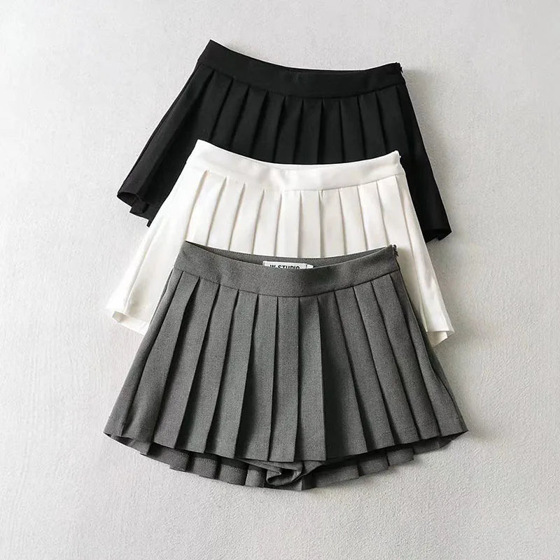 Sexy Pleated Skirts Women Korean High Waist Mini Skirts JK Preppy Summer Fashion White Black Gyaru Tennis Extreme Skirt