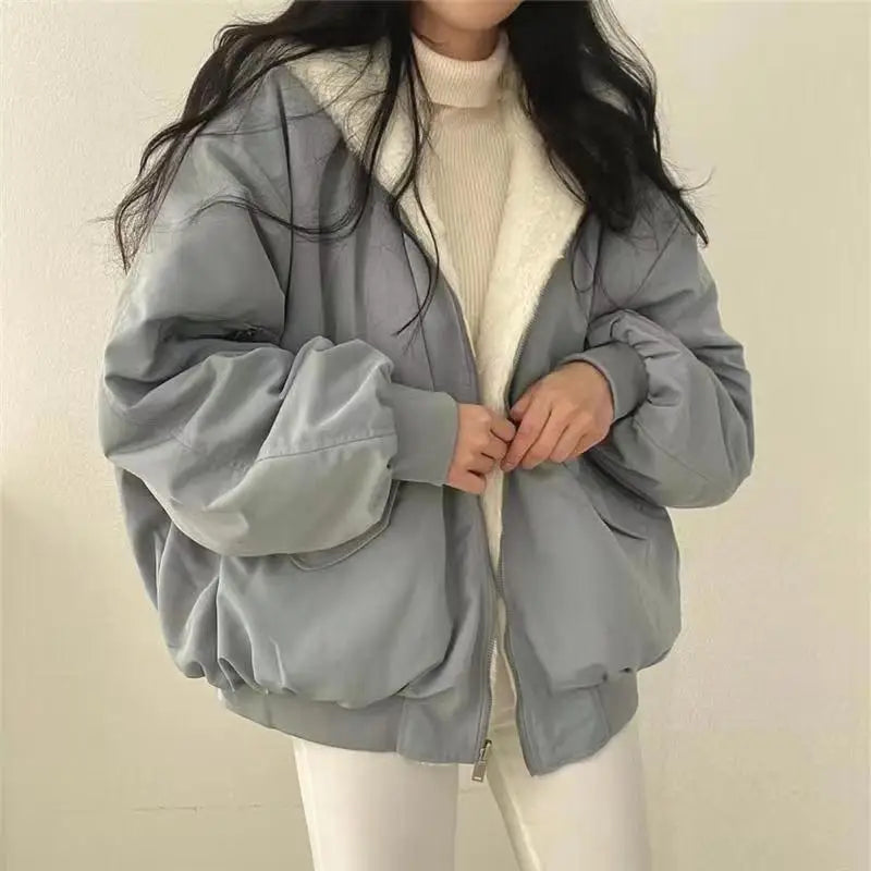 Double-Sided Wear Hooded Cotton Coat