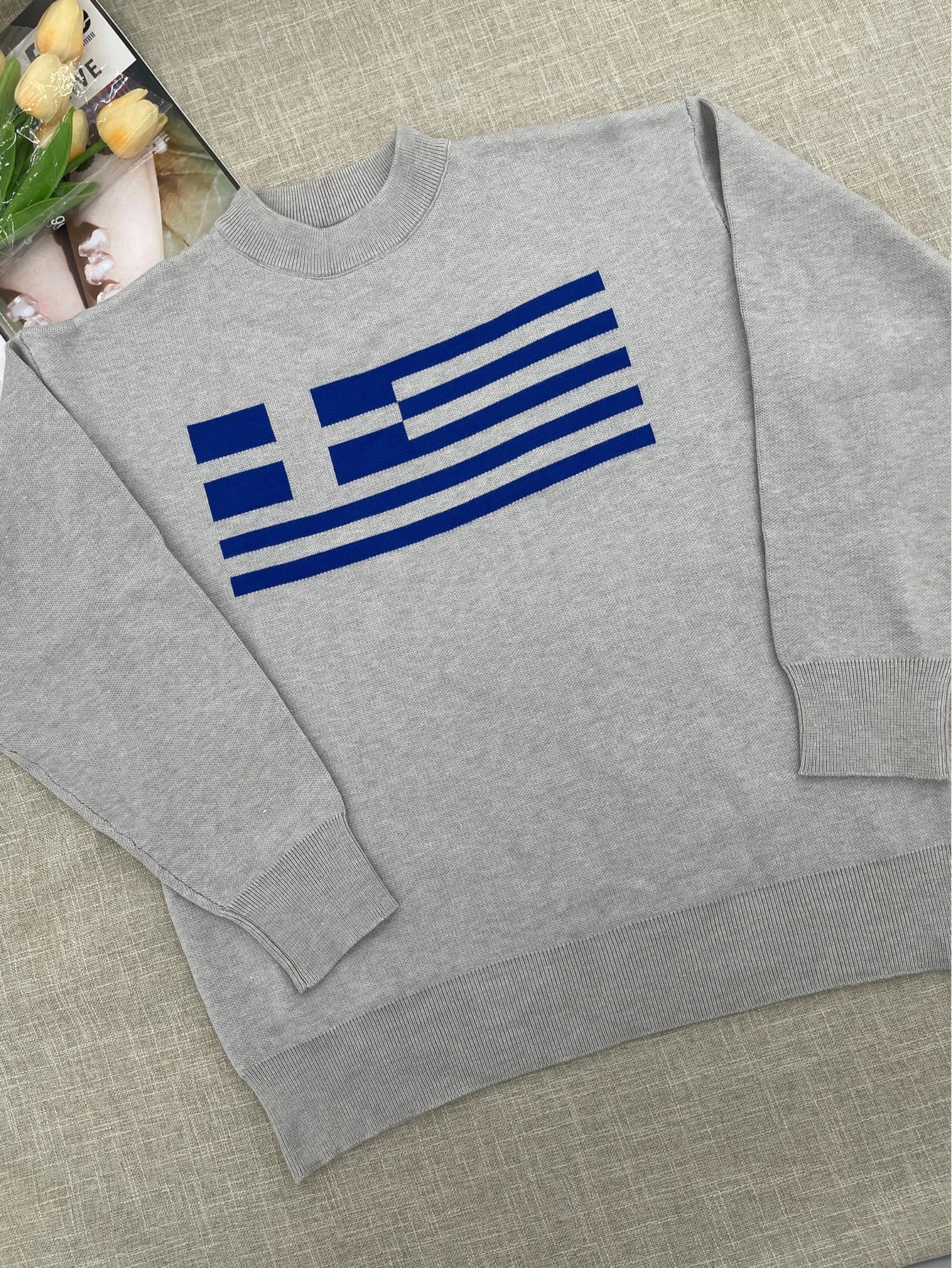 temperament commuter style pullover sweater for women’s autumn and winter new loose all-match crew-neck knitwear