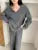 Autumn Winter Women’s Knitted 2-piece Set Lapel Pullover Sweater Long Pants Korean Fashion Casual Female Clothing Knitwear New