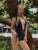 Shirring Bandage Playsuits Women Summer Halter Low Neck Backless Skinny Rompers Sexy Stunning Midnight Female Clubwear