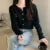 Spring Autumn Women’s Knitted Cardigan  Korean Single Breasted Long Sleeve Jumper Woman Chic Round Neck Cardigans Outwear