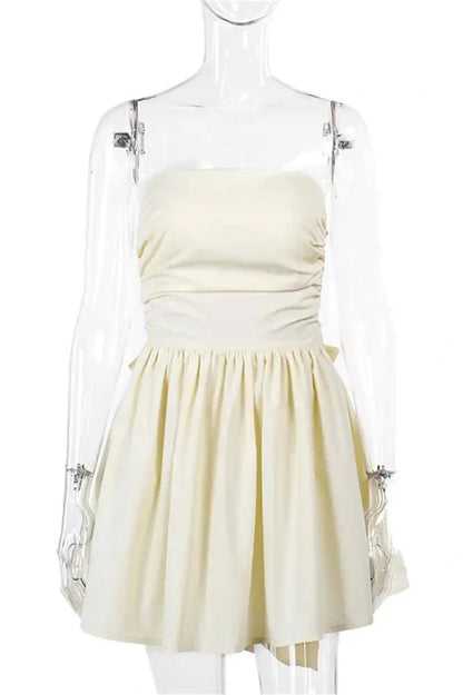 Bow Bandeau Mini Dress