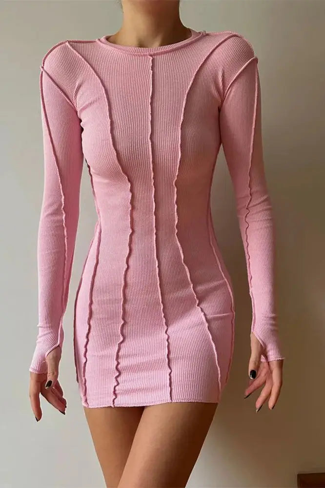 Elegant Long Sleeve Bodycon Mini Dress