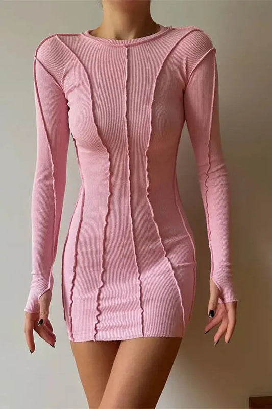 Elegant Long Sleeve Bodycon Mini Dress