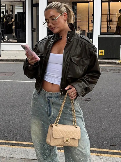 Vintage Turtleneck Zip Jacket
