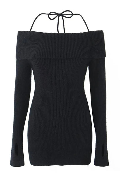 Lace-Up Straps Slim Fit Mini Dress