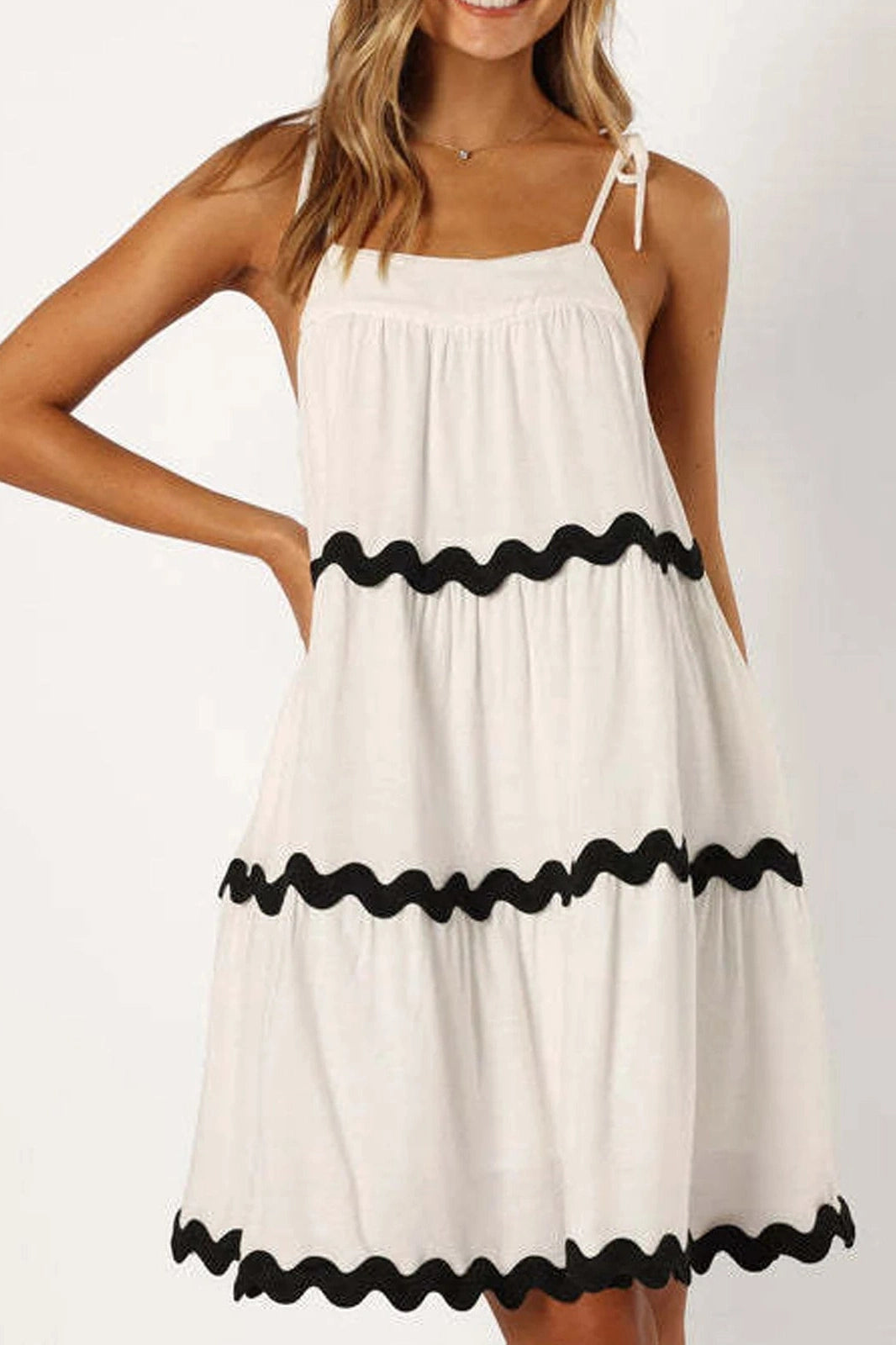 Spaghetti Strap Backless Mini Dress