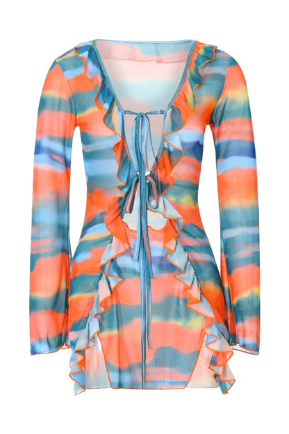 Elegant Slim Long Sleeve Mini Dress