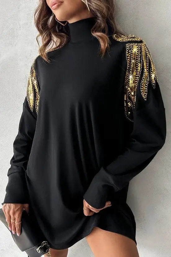 Sequin Mini Dress with Angel Wings
