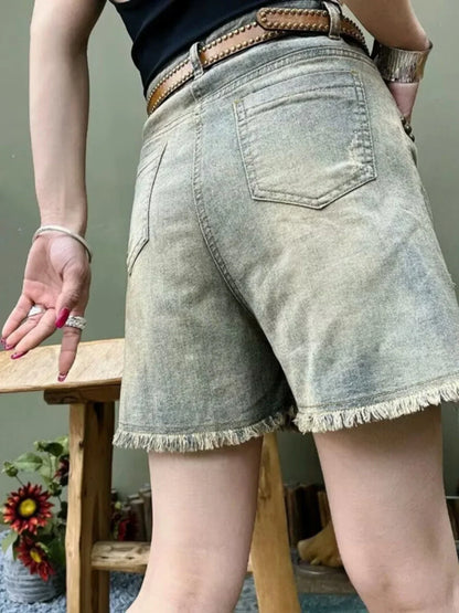 Wide Leg Tassel Detail Shorts