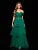 Line collar irregular three-dimensional embroidered multi-layer gauze long dress Evening ball dress Party dress