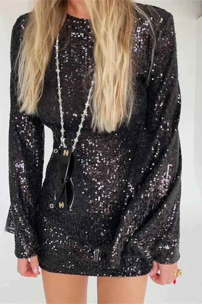 Sequin Glitter Mini Dress