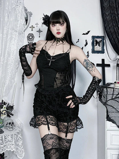 Chain Detachable Lace Corset