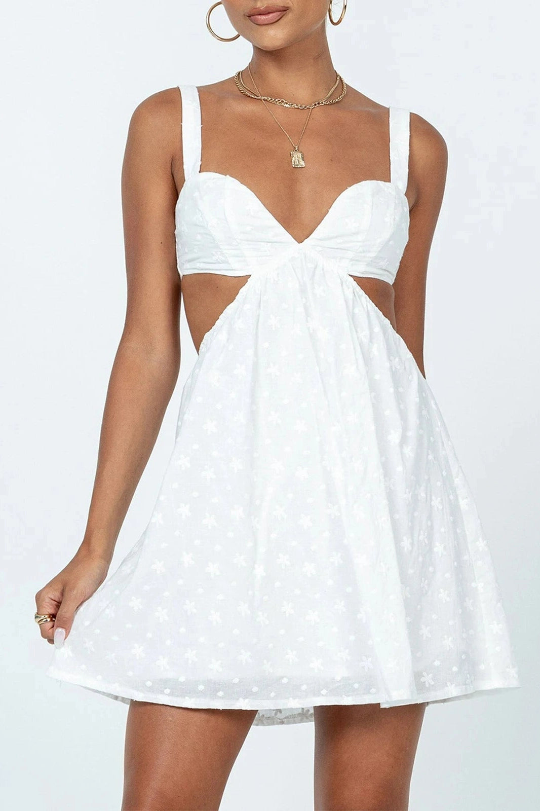 Sleeveless Backless A-Line Mini Dress