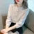 Embroidery Women Spring Autumn Blouses Shirts Lady Casual Long Sleeve Stand Collar Solid Color Blusas Tops DF4774