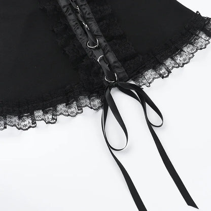 Lace Patchwork Strapless Corset
