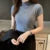 Womens Tops And Blouses Summer Short Sleeve Blouse Women Blusas Mujer De Moda  Turtleneck Knitted Blouse Shirt Tops